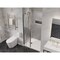 Anzzi 33.3 in. x 72 in. H Hinged Frameless Shower Door in Brushed Nickel w/ Tsunami Guard Tempered Glass SD-AZ14-01BN - alternate 3